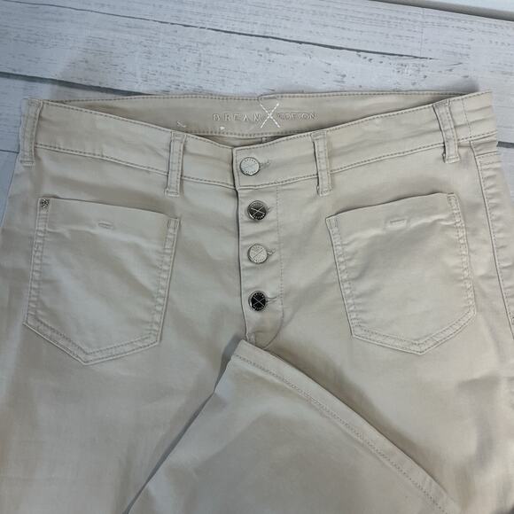 MAC Jeans Pants Women's Size 40 Dream Kick Tan Stone Cotton Stretch Button Fly - Picture 3 of 11